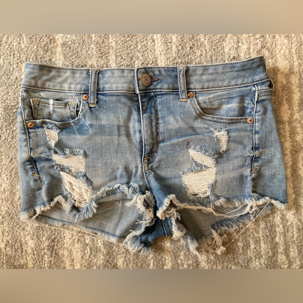 American Eagle Outfitters Light Blue Denim Shorts